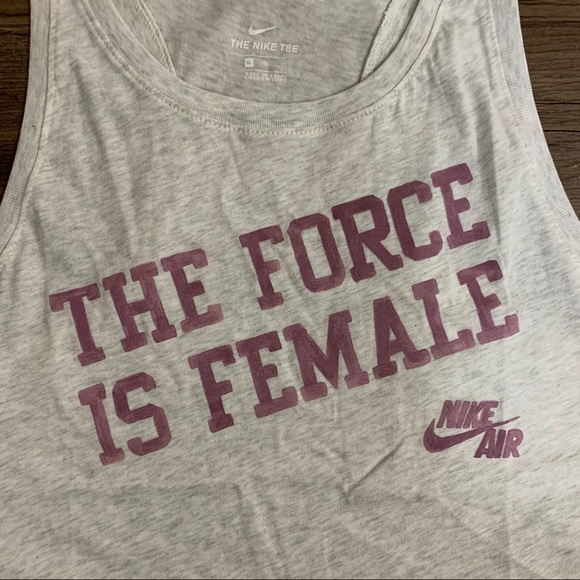 Nike The Force Is Female Gray Tank Top Size XL Activewear NEW - Picture 6 of 8